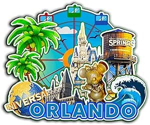 Orlando Florida USA Magnet Fridge Magnet Wooden 3D Landmarks Travel Collectible Souvenirs Decoration Handmade -2650