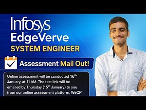 🔥Infosys EdgeVerse Assessment Mail Out | System Engineer Role | Latest Update
