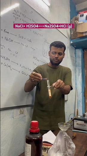Formation of HCl Gas | Preparation of Hydrogen Chloride in the Lab #trending #shorts #ytshorts