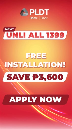 Get the new Fiber Unli All Plan 1399. Now with speeds of up to 100 Mbps. Enjoy Unli Mobile calls, Unli Internet, and Unli Entertainment with Fiber Unli All plans. FREE installation. Save ₱3,600. Apply now! | PLDT Home