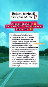 Aktivasi MFA di Platform ASN Digital bisa dilakukan kapan saja #guru #asn #mfa #asndigital #bkn | Mike Oktavera