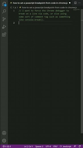 debugging - How to set a JavaScript breakpoint from code in Chrome?