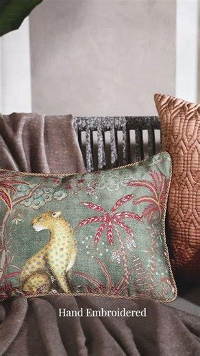 Transform Your Living Room with Luxury Embellished Cushions | The Vanya Collection ✨🐆