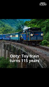 3.4K views · 25 reactions | The iconic toy train of Nilgiri Mountain Railway Line completed 115 years of service, today. The trains operates on a daily basis and connects Ooty from Mettupalayam, Tamil Nadu. #Ooty #nilgiri #ToyTrain #mountain #railways #TamilNadu #Mettupalayam | India Today | Facebook