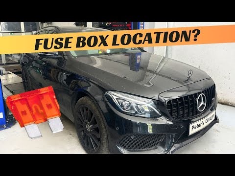 Mercedes W205 Fuse Box and Relay Panel location C160 C180 C200 C220 C250 C300 C400 C450 C43 C63