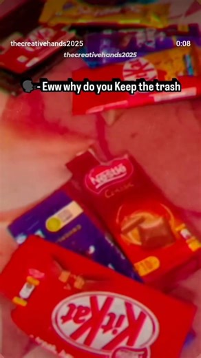 People: Eww why do you keep the trash? 🤢 #wrap #chocolate #art