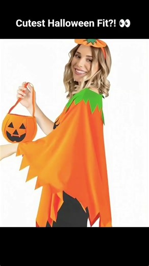 Cutest Halloween Fit?👀 This Pumpkin Costume Is It! #viral #viralshorts #shorts # trending #halloween