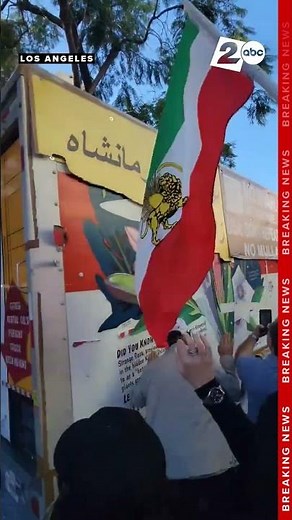 U-Haul truck drives through anti-Iran protesters in Los Angeles #katu #california
