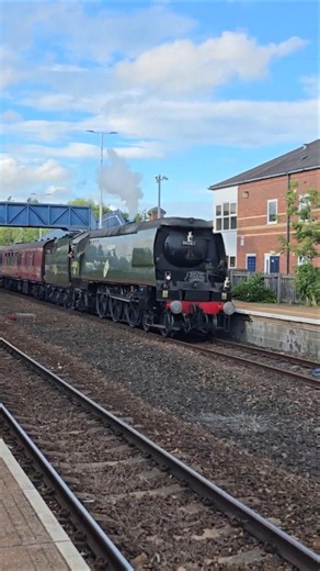 Battle of Britain Class "Tangmere" storms through Stockton with the "Tynesider" 4 July 2026