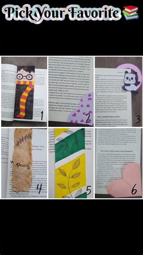 Top 6 Handmade Bookmarks 📚✨ Which One Is Your Favorite? #shorts