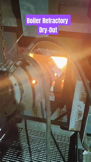 Refractory dry out process in boiler #shorts #boiler