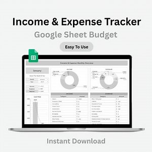 Small Business Finance Tracker | Google Sheets Budget & Income Expense Dashboard