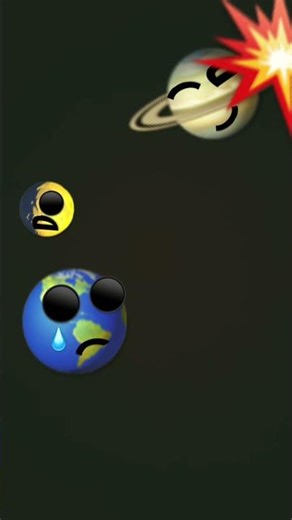 Saturn has exploded and earth and moon are worried 😢😢😢