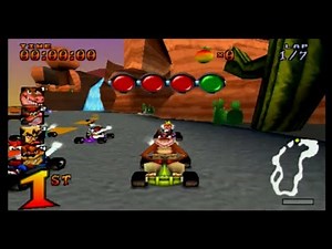 Crash Team Racing PS1 Dingo's Canyon (Hard) (7 Laps)