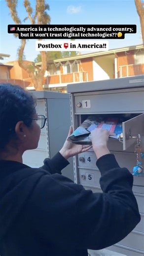 Even though the United States is one of the most technologically advanced countries in the world, it still widely uses traditional mailboxes as part of its everyday communication system.Some individuals feel that physical mail is more secure than digital communication, which can be vulnerable to hacking, phishing, or data breaches😊✨ . . . #mailbox#post#lifestyle#technology#viral [mailbox,postoffice,americanlife,lifestyle,technology,lifeincalifornia,trendingreels,viralvideo,explorepage,explore,s