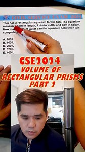 384 reactions · 67 shares | Civil Service Exam August 2024 Numerical Ability Volume of Rectangular Prisms Part 2 #civilserviceexam2024 #madmathtv #CSEAugust2024 #CSEReview #CSE | Ron Robert Pecaña | Facebook