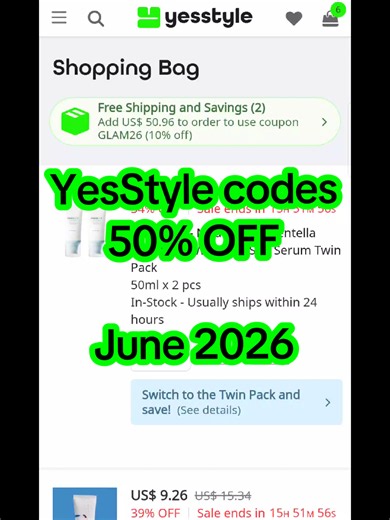 New YesStyle Codes 2026 June up to 40% off 💚💚@YesStyle #yesstylecode2026 #yesstylecoupon #yesstylediscount #yesstylecode