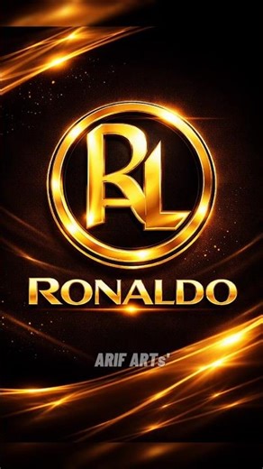 Ronaldo Logo Design 🔥 | Epic Golden Logo #shorts