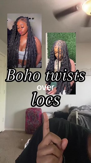 Boho Marley Twists Over Locs Tutorial