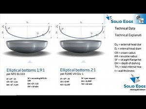Solid edge tutorial - #73 - Elliptical bottom disc