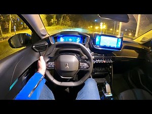 New PEUGEOT 208 (2021) - NIGHT POV test drive & FULL REVIEW (e-208 Allure)