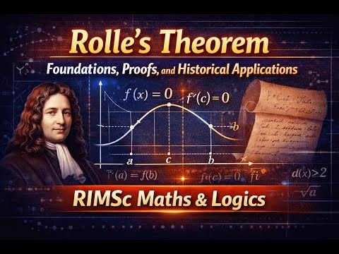 Rolle's Theorem: Foundations, Proofs, and Historical Applications | ‪@RIMSc_Academy‬
