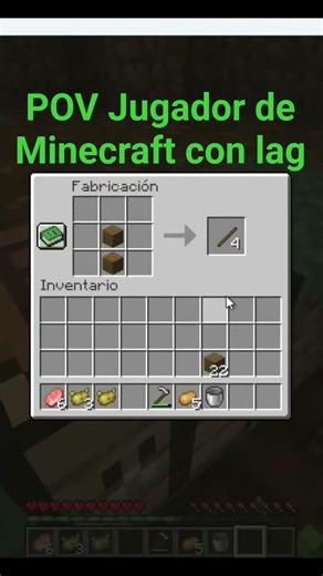 POV Jugador de Minecraft Java con lag