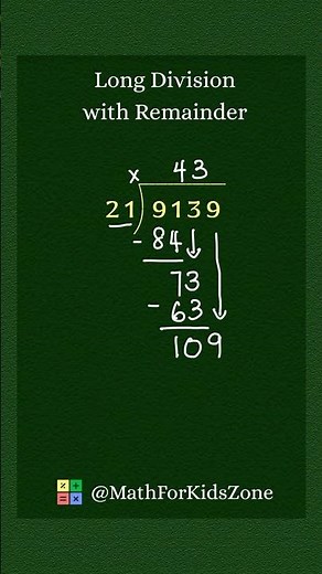 Long Division with Remainder | Grade 5 Math ✅💯 #grade5 #maths #longdivision #division #education