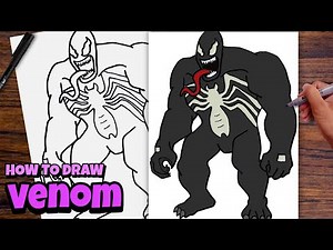 How to Draw VENOM Easy step by step