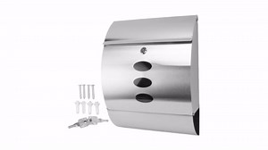 Focket Wall Mount Mailbox, Large Capacity Security Locking Mailbox for Outside, Stainless Steel Rustproof Metal Post Box for Home, Office (Sliver) - Amazon.com