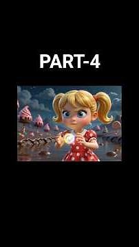 Candy raises both hands and creates glowing rainbow candy energy!.