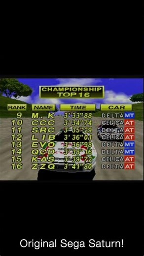 Game Start! Sega Rally Saturn #retrogaming #nostalgia #racing #segasaturn #segarally #90s
