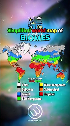 🏜️ Simplified world map of biomes 🏝️ #europe #geography #map