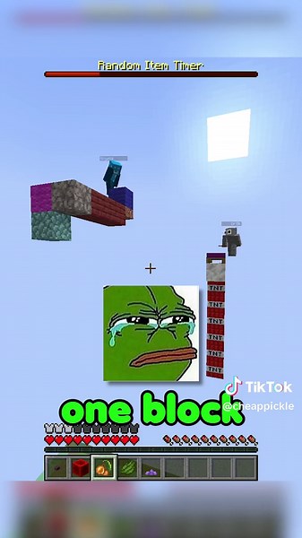 TNT Pillars Chaos in Minecraft Survival Mode