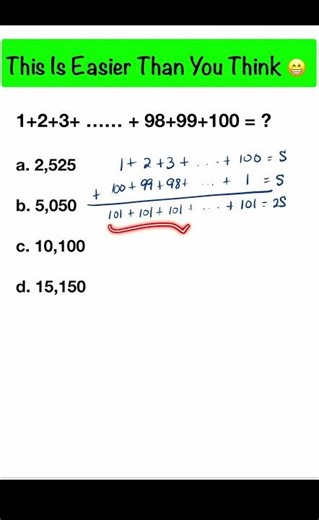 Find The Sum Of The First 100 Integers | Series