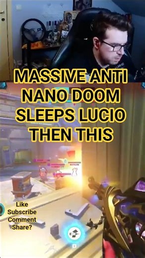 INSANE NADE NANO SLEEP LUCIO AND THIS HAPPENED #overwatch #overwatch2 #shorts #viral #trending #fyp