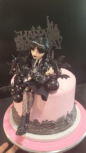 💖 Happy 4th Birthday to a super special little star! 🌟 We hope your day was as bright, bubbly, and sweet as this cake! Wishing you endless giggles and magical moments! ✨🎂 I do not on the rights to this music #SpooktacularDesserts #homebakerybusiness #wednesday #addamsfamilyvalues #addamsfamily #bakery #bakers #bakerylife #baker #homebakery #homebakery #homebased #homebaking | Local Home Bakery