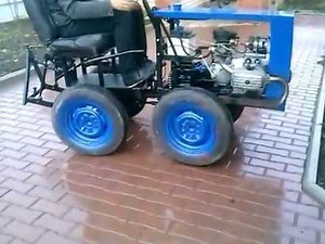 Мини трактор переломка. Пробный выезд.