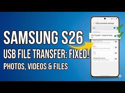 Samsung Galaxy S26 | S26+ | S25 Ultra | How to Fix USB File Transfer Not Working