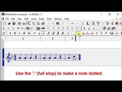 How to write music on Noteworthy composer | Notes | Staccatos | Rests