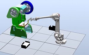 带机器人离线编程RobotStudio机械装置冲压机