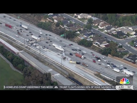1 killed in big rig crash on 60 Freeway in Diamond Bar