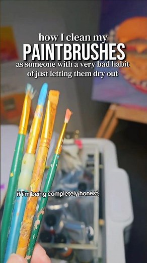 the easiest way to clean your paintbrushes (without harsh chemicals) #art