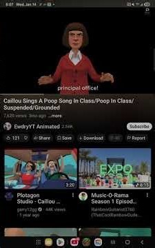 The Poop Song (Poop With Plotagon Logic) (Plotagon Caillou Gets Grounded)