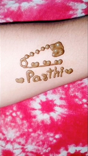 Parthi❣️✨ name tattoo mehandi ideas #parihar #love #trending #shorts #viralvideo #tattoo