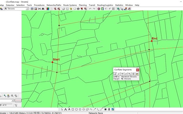 TransCAD拟合路段