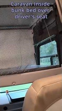 Caravan Inside - Bunk bed over the Driver's seat