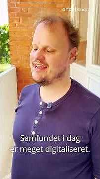 Her kan du møde Anders, som viser, hvordan man som blind bruger Andel Energis app.