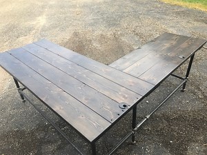 Custom L Shaped Desk, Wood Office Desk With Optional Drawer, Wood L Shape Desk - Etsy