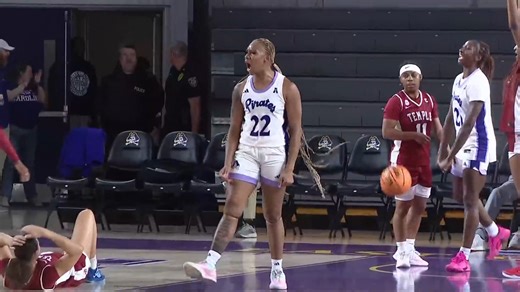 ECU Women's basketball is a FORCE to be reckoned with at home. The Pirates topped Temple 81-65 to become 10-2 on the year at home, 4-0 in the American inside Minges Coliseum and a 5-1 overall conference record to be tied for 2nd place. Kennedy Fauntleroy was STELLAR in the win scoring 25 points as Kim McNeil's Pirate crew continue s to climb the ladder in 2026. Luke Schwartz has the highlights from @ecuwbb W. | WCTI News 12